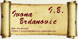 Ivona Brdanović vizit kartica